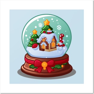 Christmas Snow Globe Posters and Art